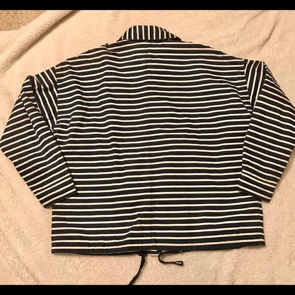 ASOS women’s sz 0 blue white stripe zip up jacket - Picture 4 of 4